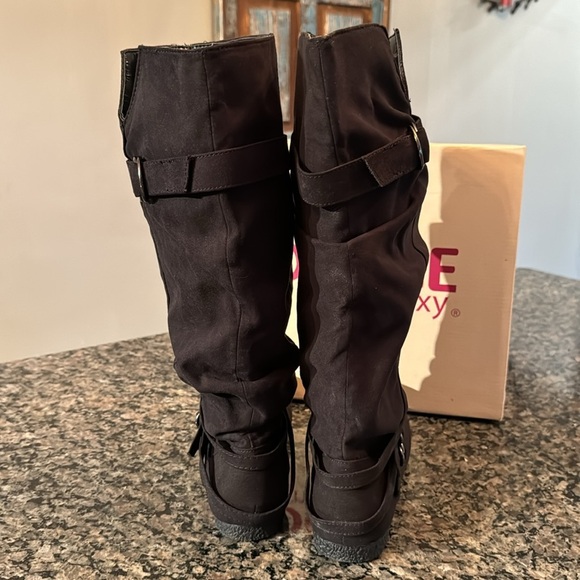 Dolce by Mojo moxy Jude black tall flat boots NIB 8.5 - Picture 6 of 11